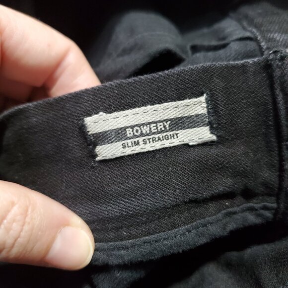 JOHN VARVATOS USA Bowery Slim Straight Leg Jeans Stretch Black Men's 34 x 31" - Picture 9 of 16